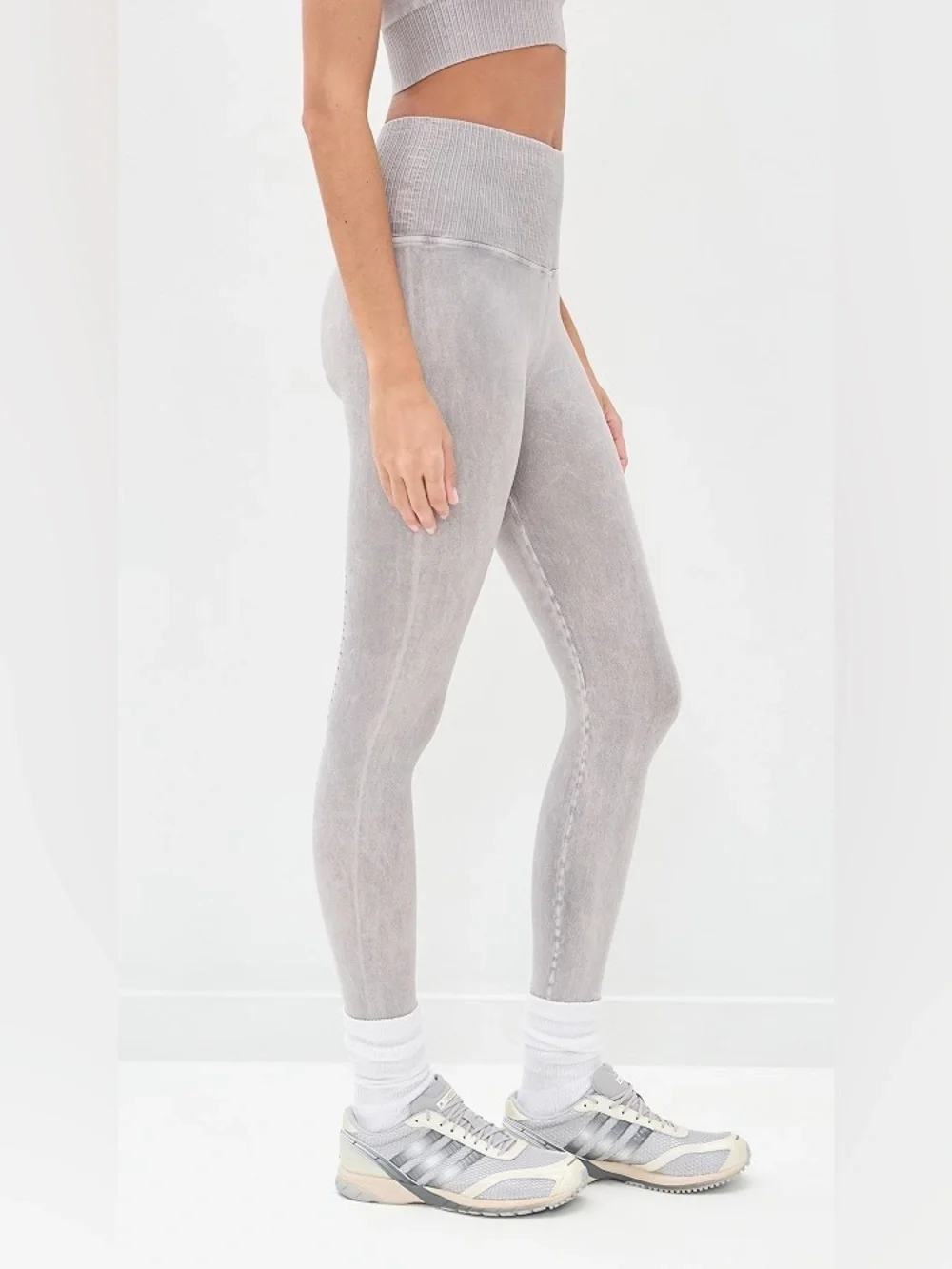 Free People Good Karma Ice Grey High-Rise Leggings M/L